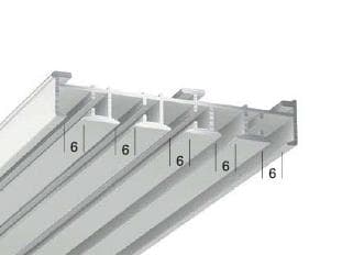 Flächenvorhang-Schiene, 5-läufig