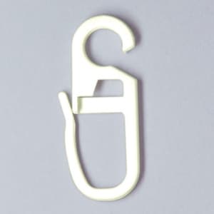 Faltenlegehaken 6mm, PL weiß - 100Stk