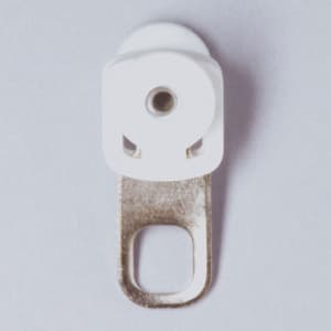 Laufrollen, PL weiß mit Eisen vernickelter Öse