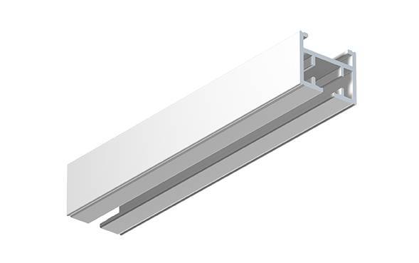 E-Vorhangschiene 1-Kanal Aluminium weiß - 700cm | Biegbar , andere RAL Farben auf Anfrage möglich